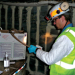 Investigator in an underground coal mine.  Source: CDC/NIOSH