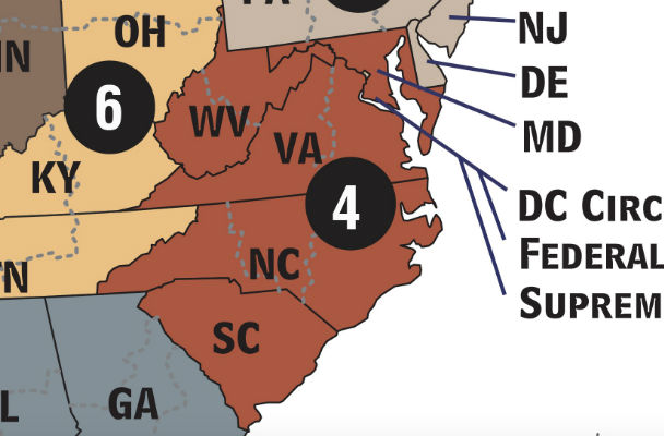 Map of 4th Circuit Jurisdiction