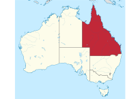 Map of Queensland, Australia